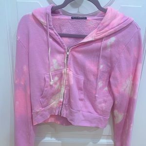 Brandy Melville cropped tie die hoodie